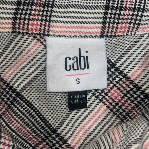Cabi Hideout Shacket Shirt Jacket Fall 24 Plaid Cheer Small - Picture 8 of 9